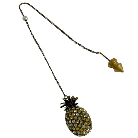 Gucci Women's Single Pineapple Earring with Threader Chain